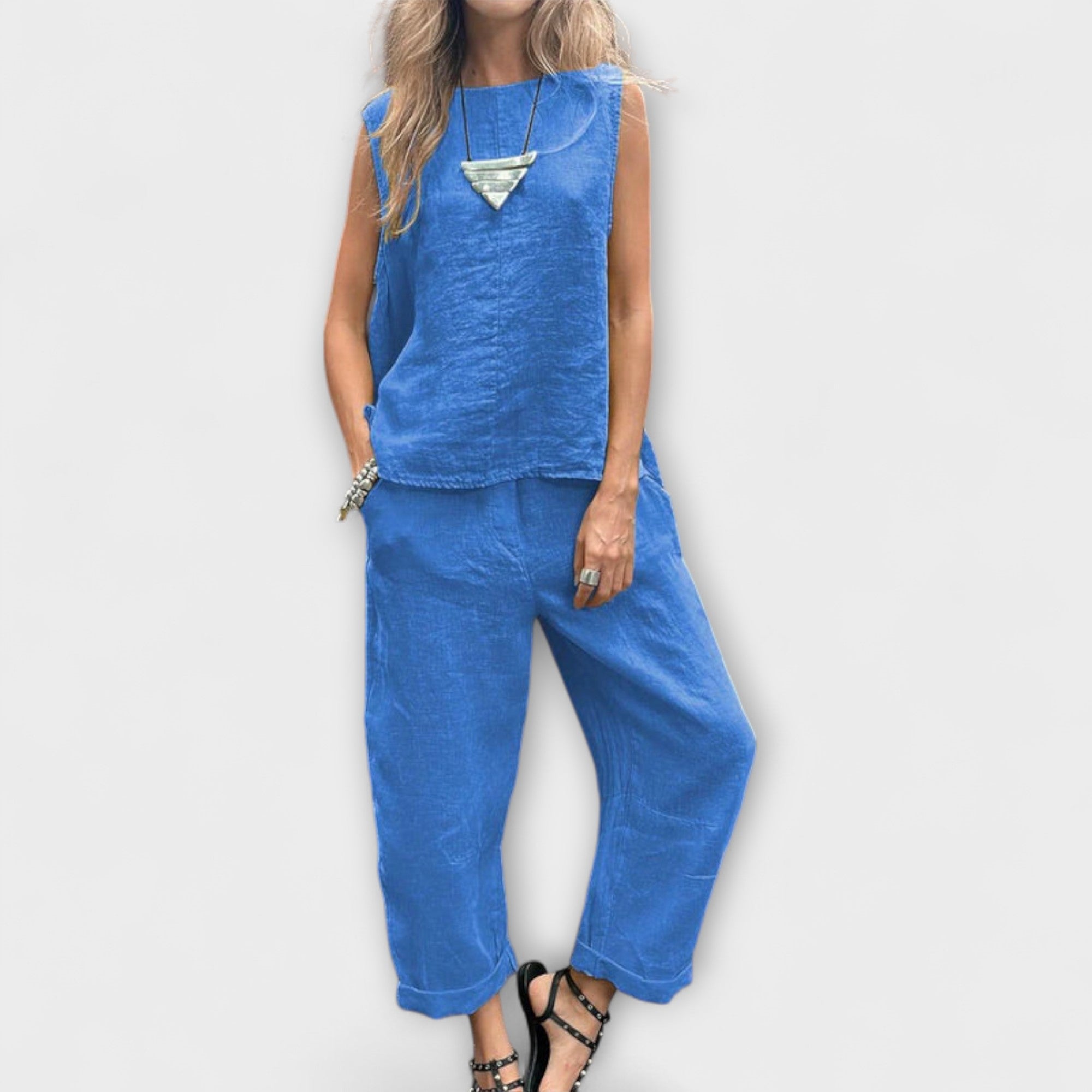 Jennifer - Uvolněný bavlněno-lněný outfit