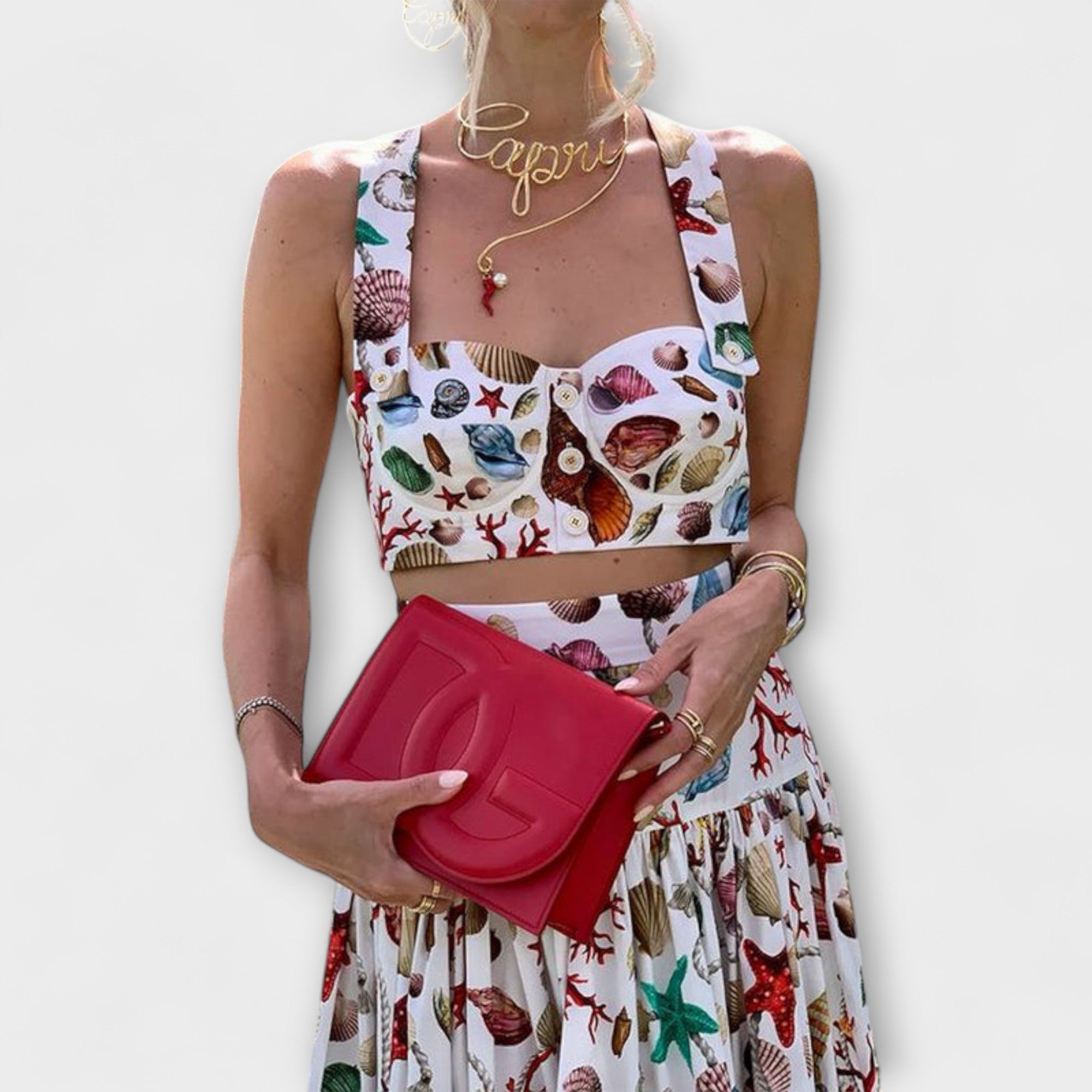 Heather - Stylový dvoudílný set s sukní