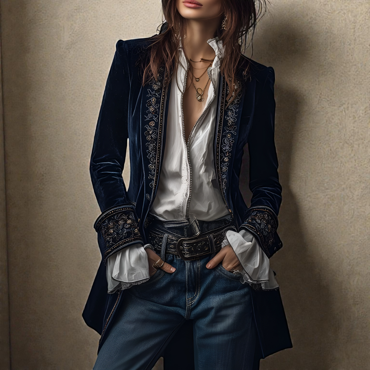 Nuria™ | Elegantní sametová bunda