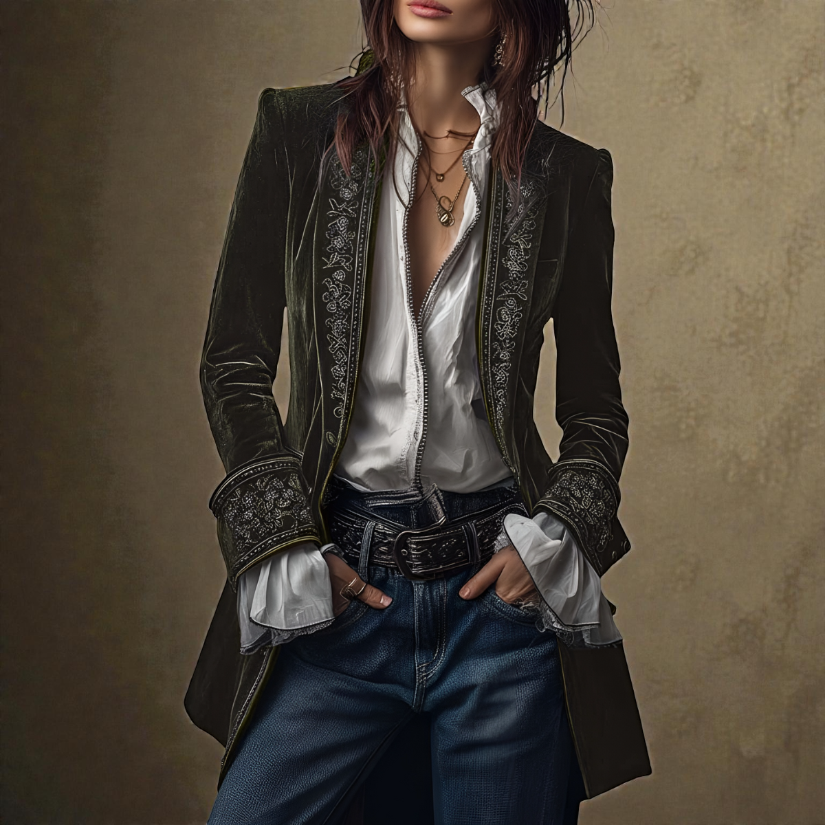 Nuria™ | Elegantní sametová bunda