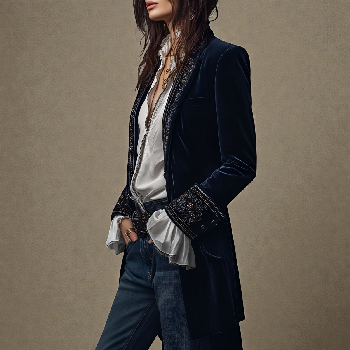 Nuria™ | Elegantní sametová bunda