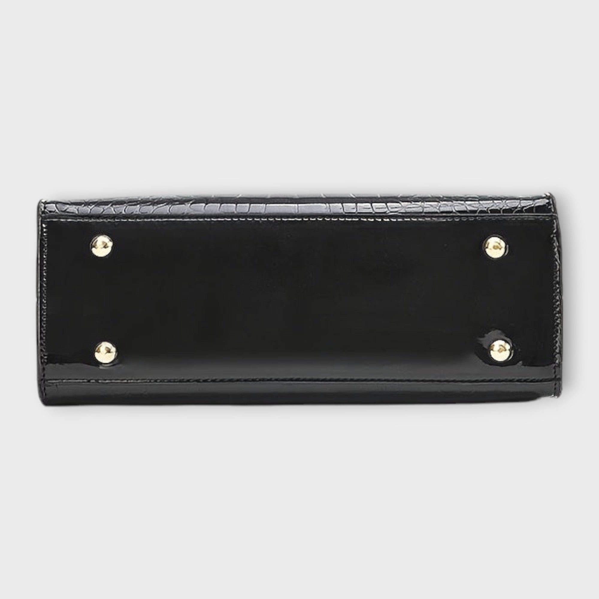 Lora. - Lesklá kabelka s krokodýlím vzorem