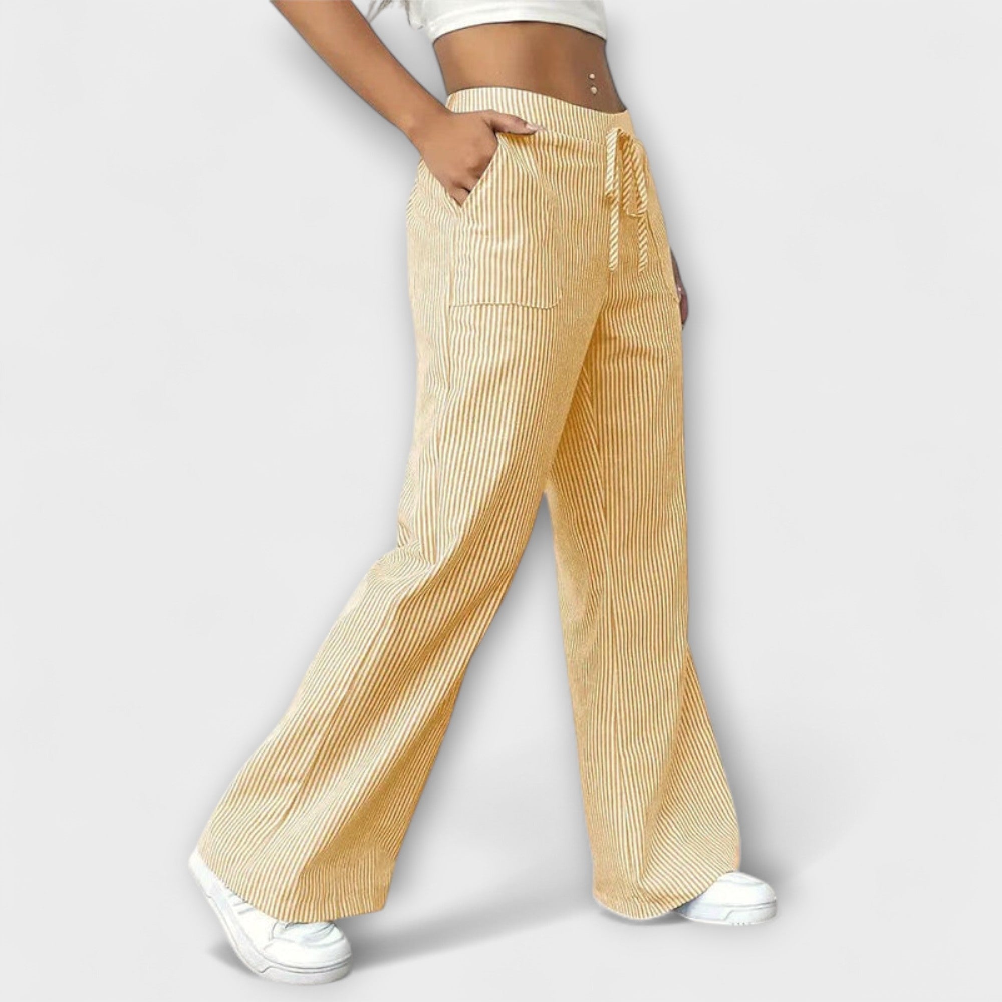 Dominique - Elegantní široké kalhoty s pohodlným střihem