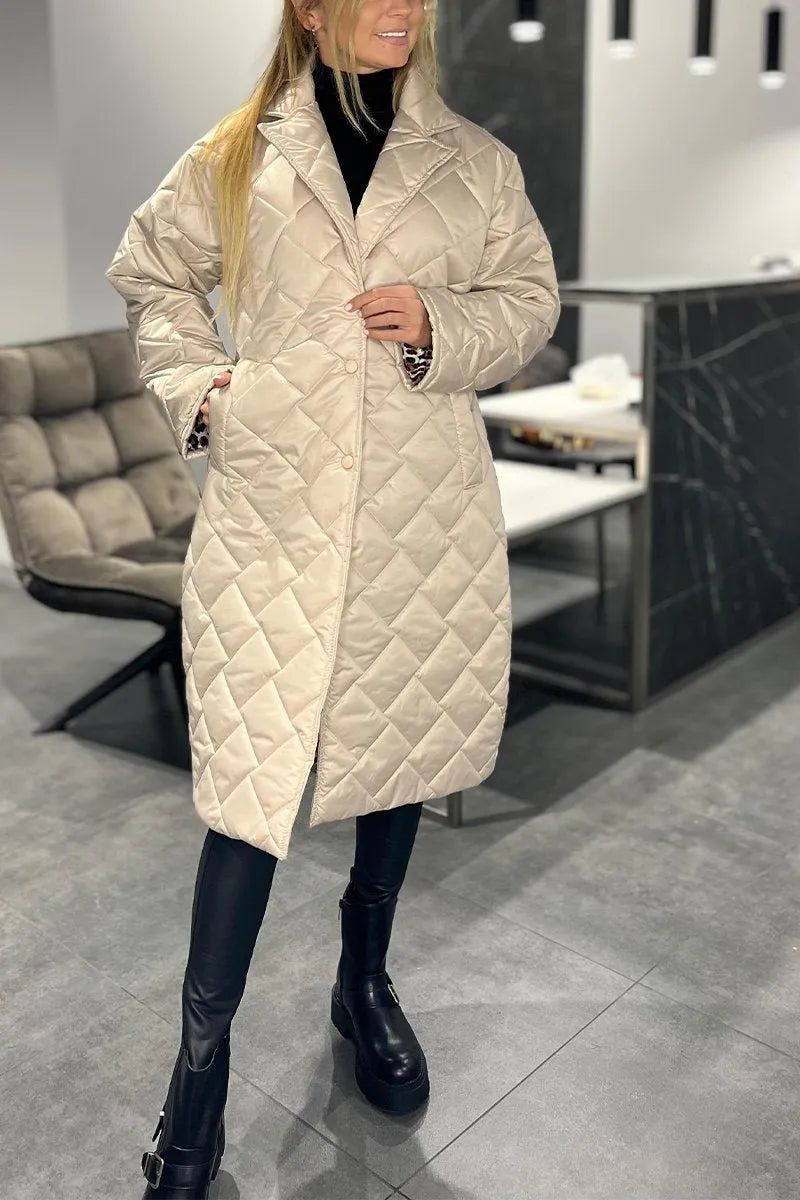 Eliana™ | Luxusní oboustranný prošívaný kabát