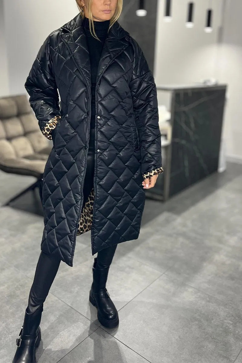 Eliana™ | Luxusní oboustranný prošívaný kabát