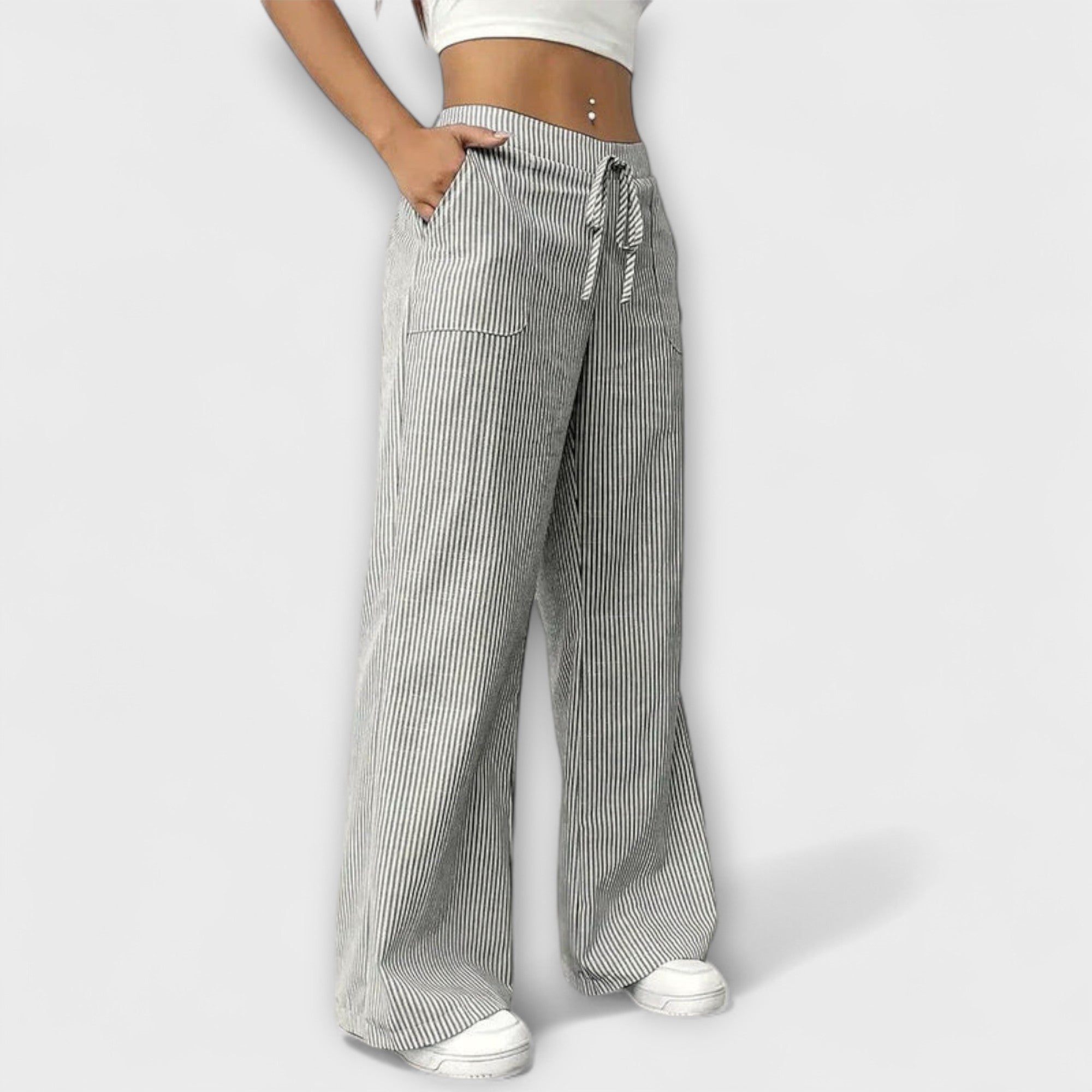 Dominique - Elegantní široké kalhoty s pohodlným střihem