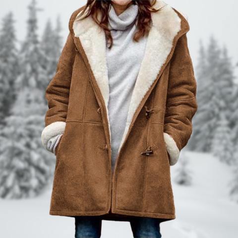 Fialová  | Teplý a Stylový Fleece Kabát