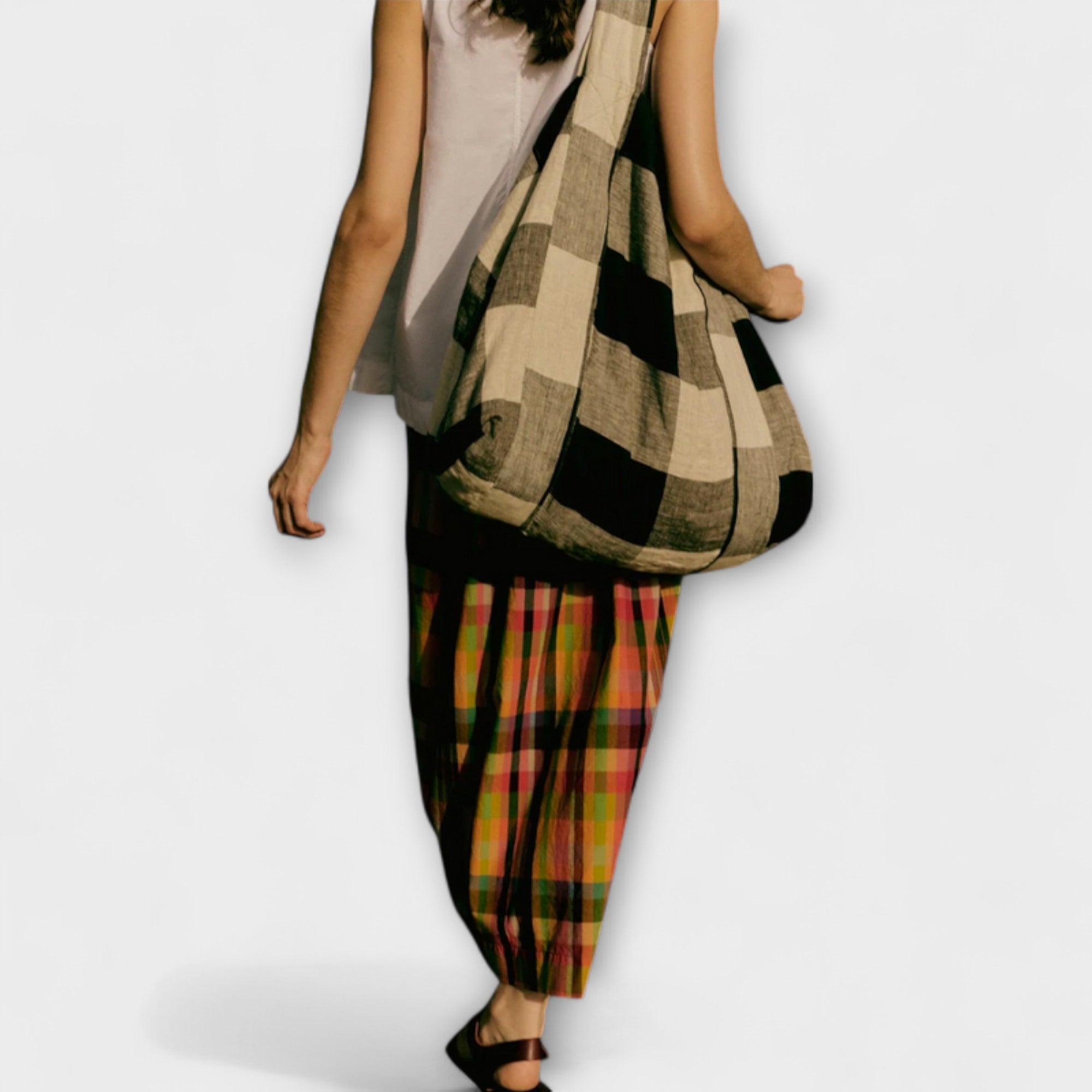 Emilia - Pestrá pruhovaná skládací sukně