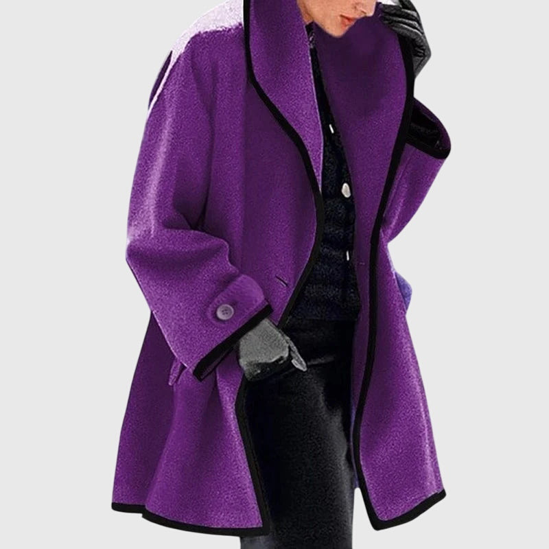 Fialová | Elegantní a Trendy Fleecová Bunda