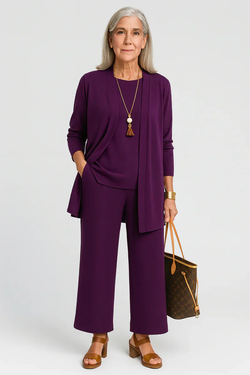 Fialová | Elegantní 3-dílná souprava