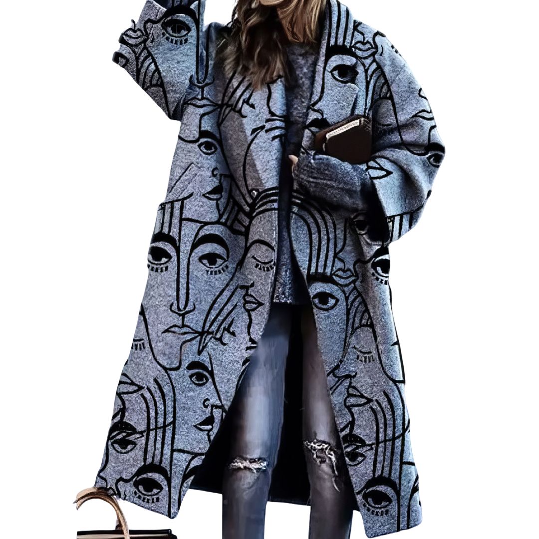 Fialová | Oversize Zábalový Kabát