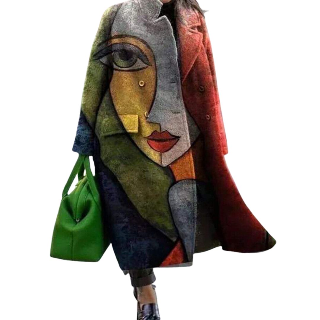Fialová | Oversize Zábalový Kabát