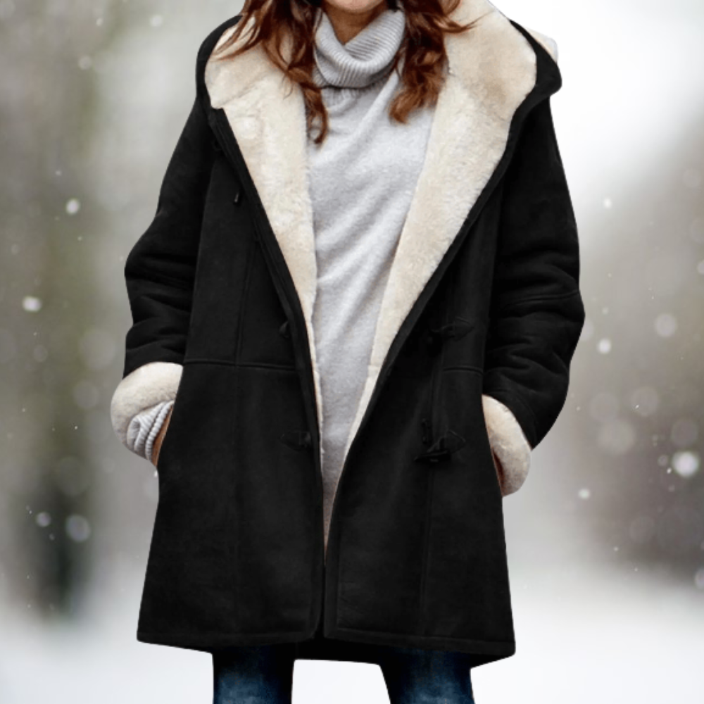 Fialová  | Teplý a Stylový Fleece Kabát