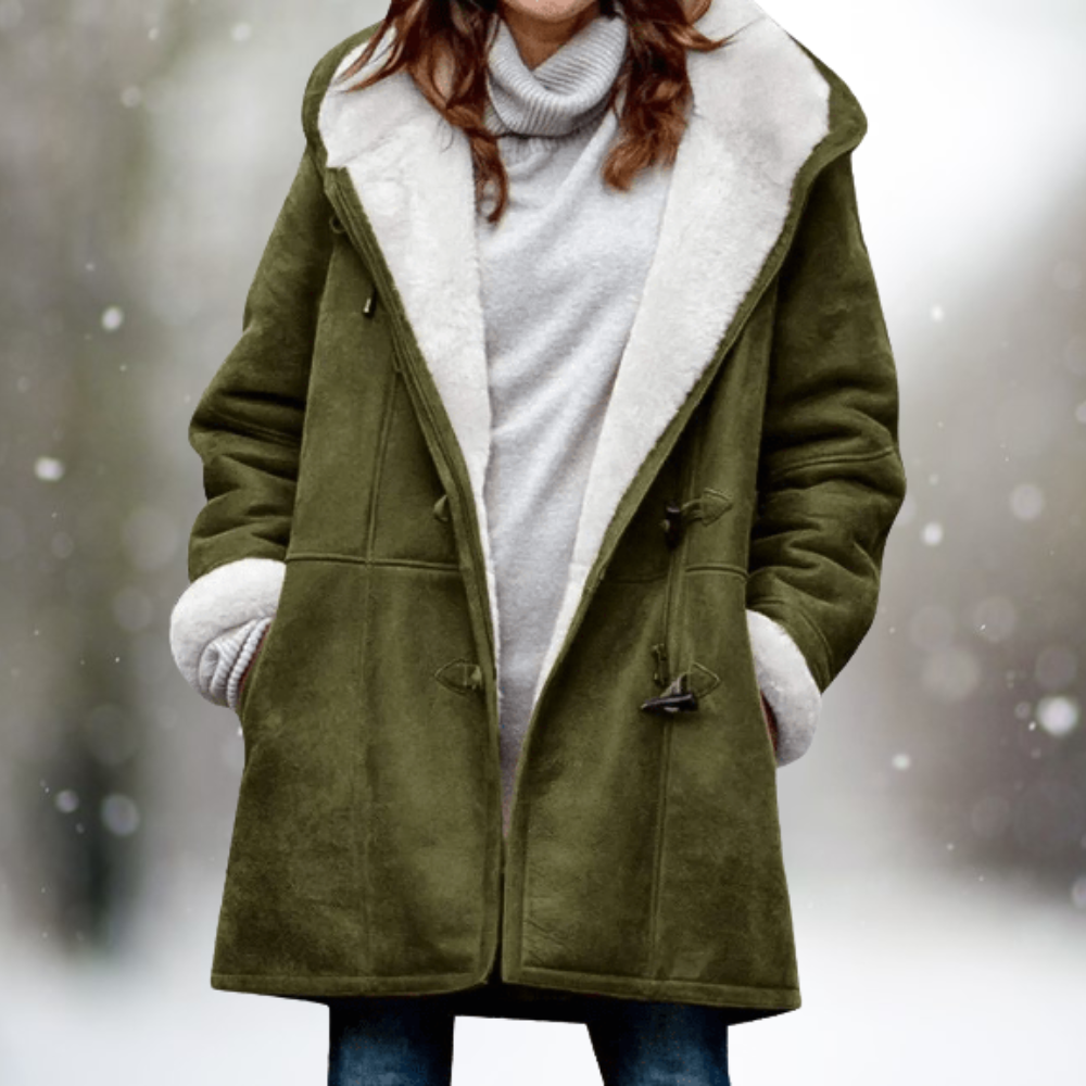 Fialová  | Teplý a Stylový Fleece Kabát