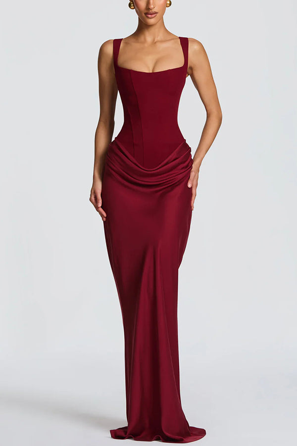 Leonor | Elegantní maxi šaty s čtvercovým výstřihem