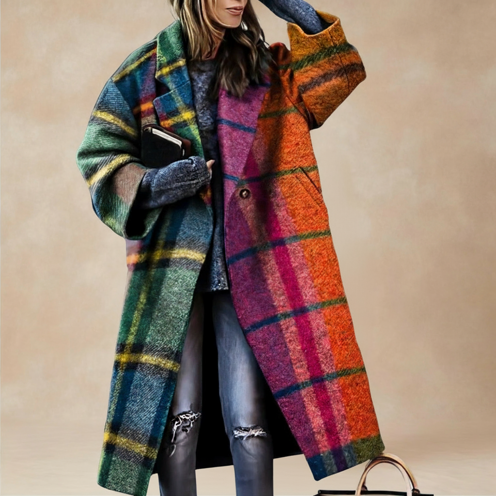 Fialová | Oversize Zábalový Kabát