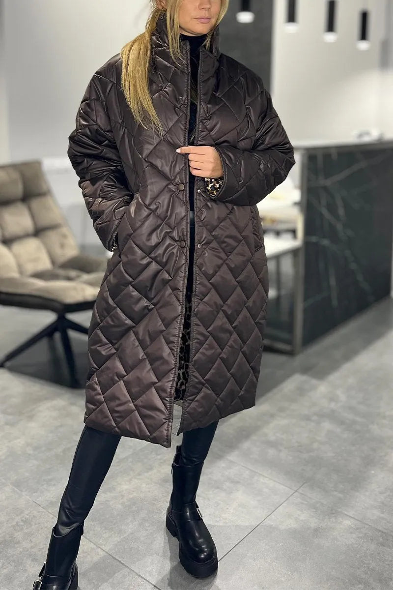 Eliana™ | Luxusní oboustranný prošívaný kabát