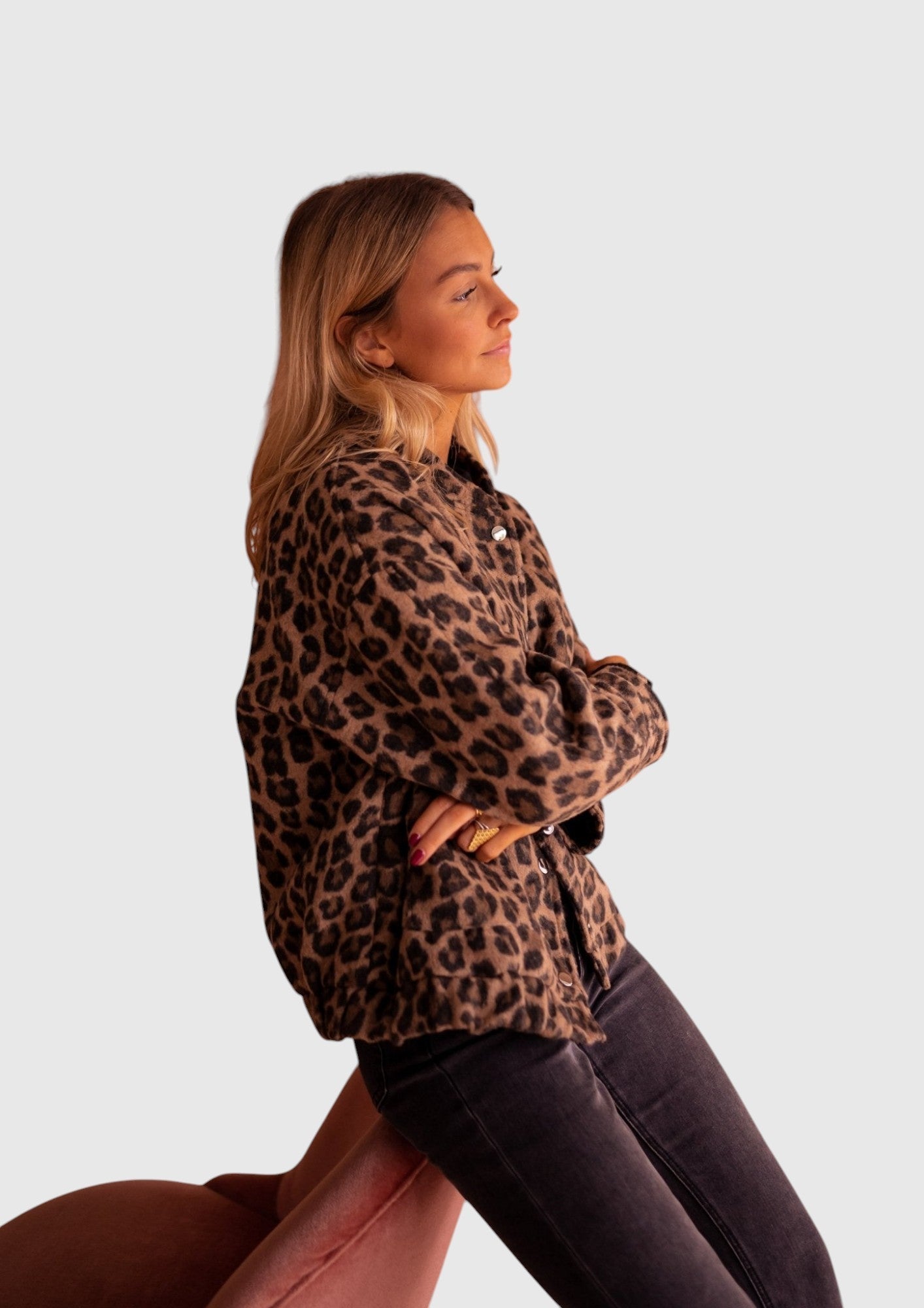 Charlene - Podzimní kabát z kožešiny pro ženy